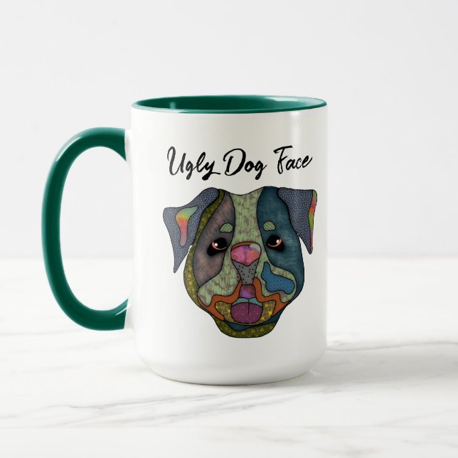 Bulldog ugly dog face mug (Left)