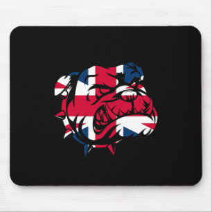 Bulldog Union Jack Flag Mouse Pad