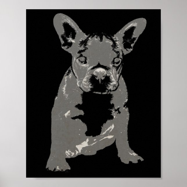 Bulldog Vintage Illustration  Poster (Front)