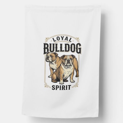 Bulldog Vintage Shirt Twin Bulldogs Engraving Tee_ House Flag