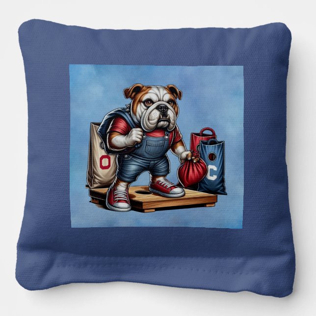 Bulldog VS Bobcat Cornhole Bags (Front)