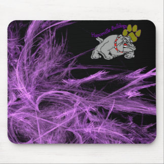 Bulldog w/Paw & Purple Mouse Pad