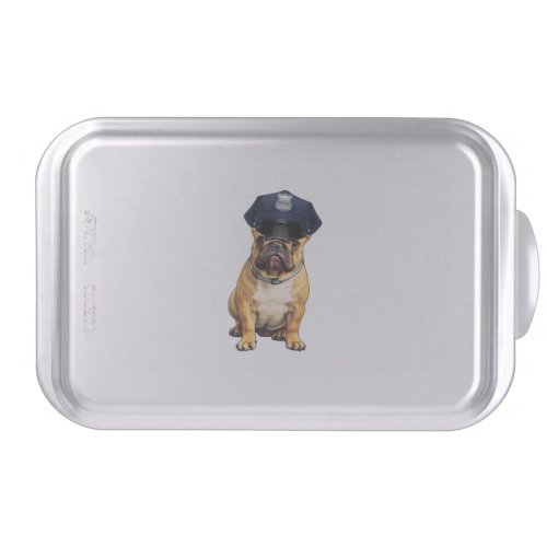 Bulldog Wearing police Hat    Cake Pan
