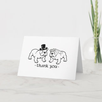 Bulldog Wedding Thank You Notes