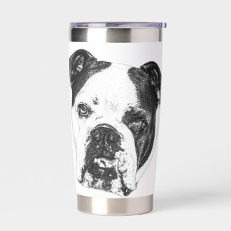 Bulldog Winter Morning Mug Insulated Tumbler