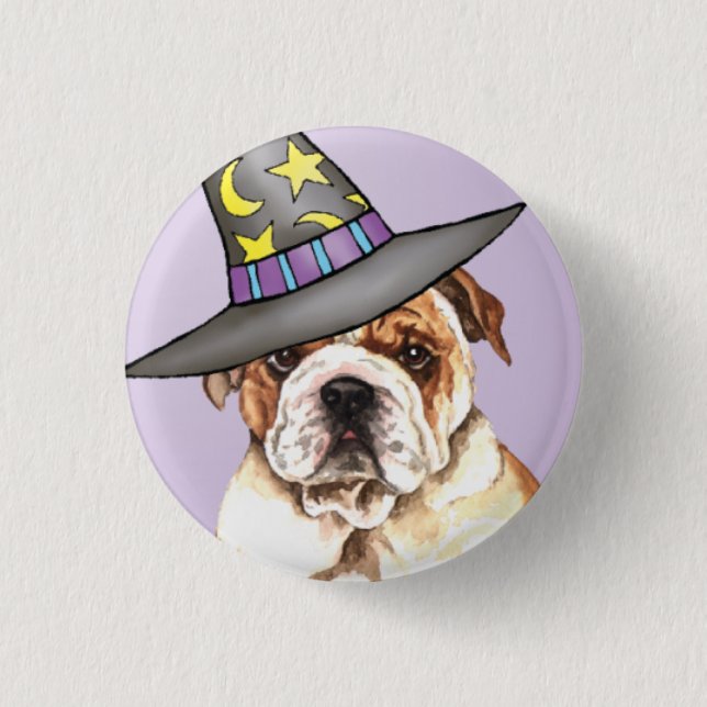 Bulldog Witch Button (Front)