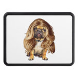 Bulldog with beautiful hair     hitch cover