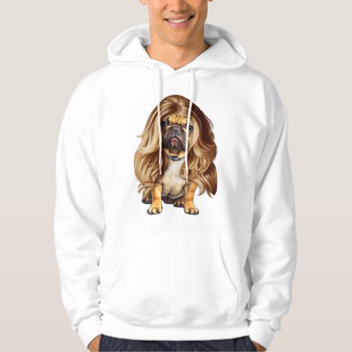 Bulldog with beautiful hair     hoodie