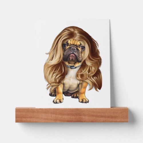 Bulldog with beautiful hair     picture ledge