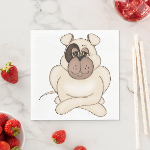 Bulldog with Big Eyes Napkins