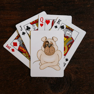 Bulldog with Big Eyes Poker Cards