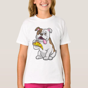 Bulldog with Piece of Pizza T-Shirt