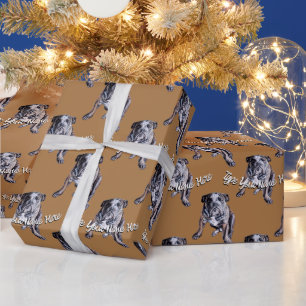 Bulldog Wrapping Paper Custom Dog Christmas Paper