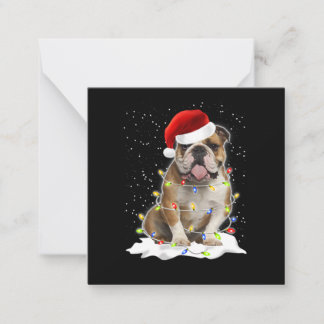 Bulldog Xmas Note Card