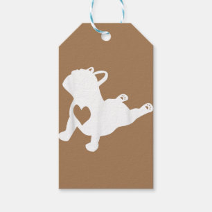 Bulldog Yoga Pose Love Heart Workout Gift Gift Tags