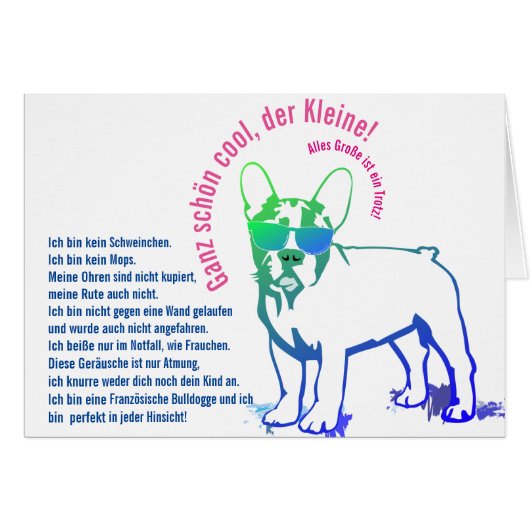 Bulldogge Karten Cards (Front Horizontal)