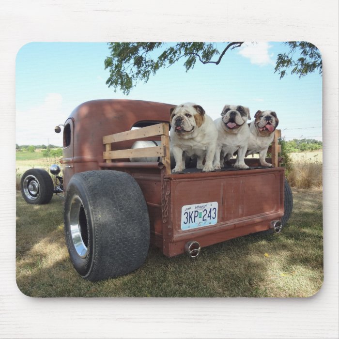 Bulldogs and Rat Rods Mousepad