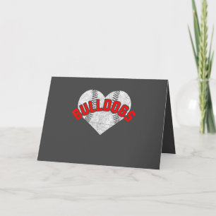Bulldogs Baseball Softball High School Team Mascot Holiday Card