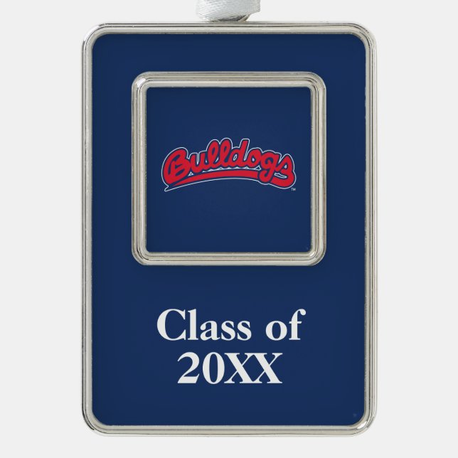 Bulldogs Class Year Christmas Ornament (Front)