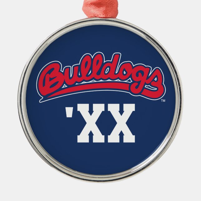 Bulldogs Class Year Metal Ornament (Front)
