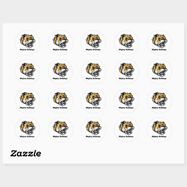 Bulldogs Custom Stickers (Sheet)