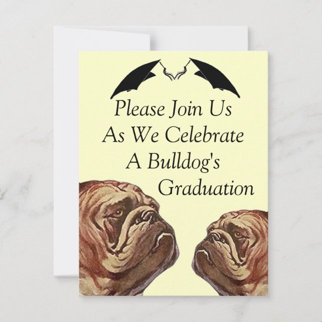 BULLDOGS GRADUATION INVITATION ~EZ2 CUSTOMIZE (Front)