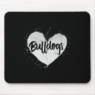 Bulldogs - Heart Dog Lover Animal Breeder Puppy Ow Mouse Pad