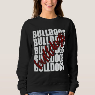 Bulldogs Maroon School Sports Fan Team Spirit Sweatshirt