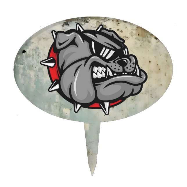 Bulldogs Mascot Cake Topper (Front)
