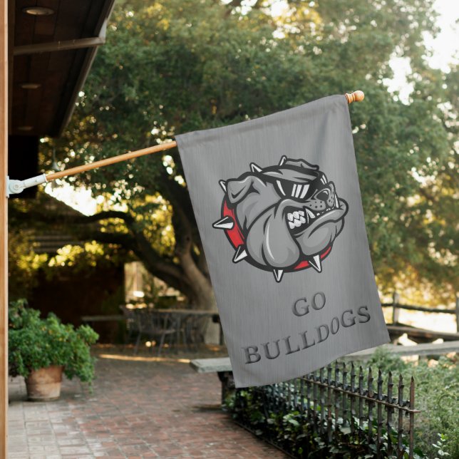 Bulldogs Mascot House Flag (In SItu)