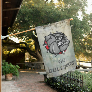 Bulldogs Mascot House Flag