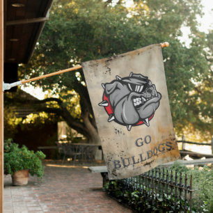 Bulldogs Mascot House Flag