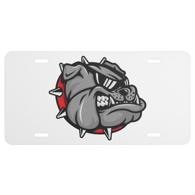 Bulldogs Mascot License Plate (Front)