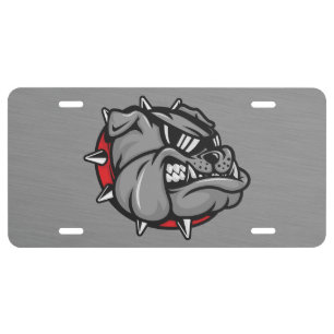 Bulldogs Mascot License Plate