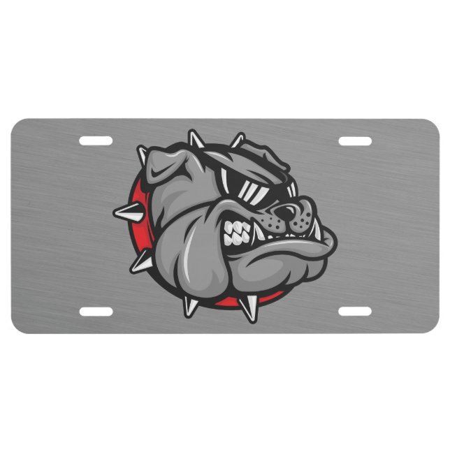 Bulldogs Mascot License Plate (Front)
