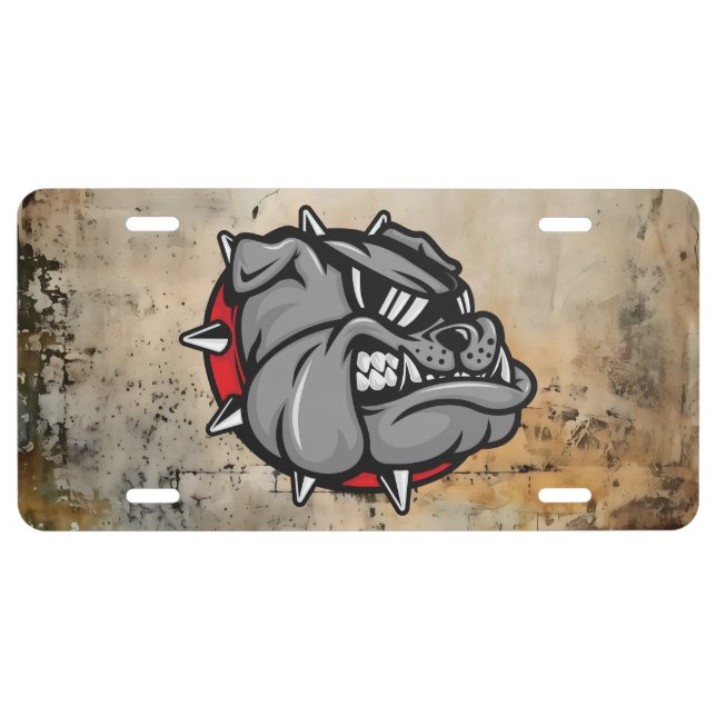 Bulldogs Mascot License Plate (Front)