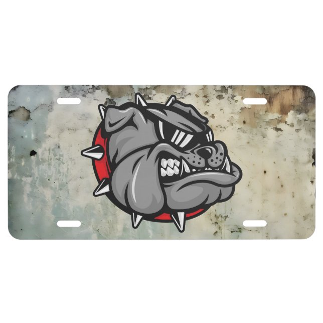 Bulldogs Mascot License Plate (Front)