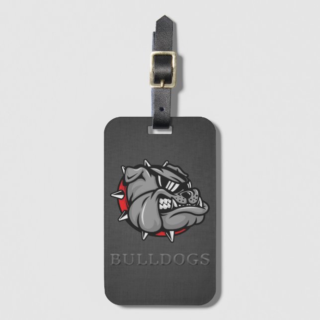 Bulldogs Mascot Luggage Tag (Front Vertical)
