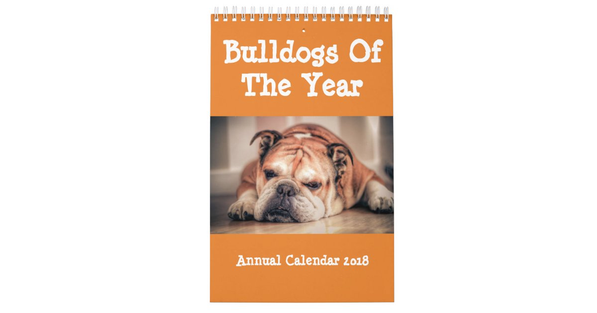 Bulldogs Of The Year Annual Calendar 2018 Zazzle com
