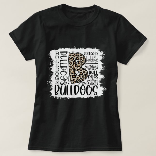 Bulldogs School Sports Fan Team Spirit Mascot Gift T-Shirt (Design Front)