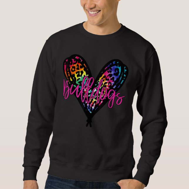 Bulldogs School Sports Fan Team Spirit Mascot Sweatshirt (Front)