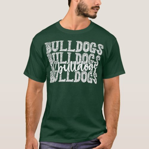 Bulldogs Spirit Wear Game Day School Mascot Sport  T_Shirt