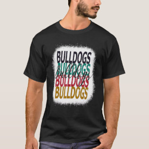 Bulldogs Teacher School Sports Fan Team Spirit Ble T-Shirt
