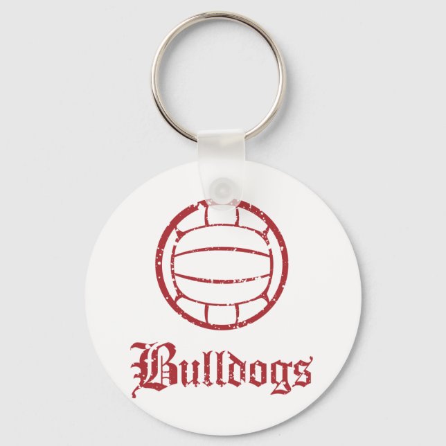 Bulldogs Volleyball Keychain (Front)