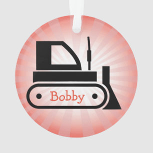 Bulldozer Acrylic Ornament