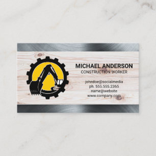 Bulldozer Arm Heavy Machinery Construction Business Card