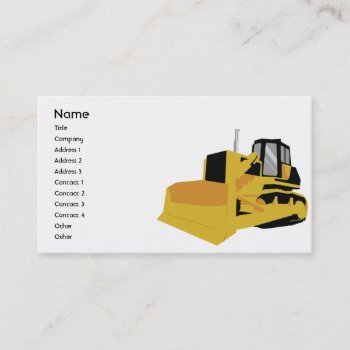 Bulldozer - Business Business Card by ZazzleProfileCards at Zazzle