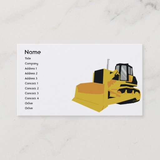Customizable Bulldozer - Business Business Cards
