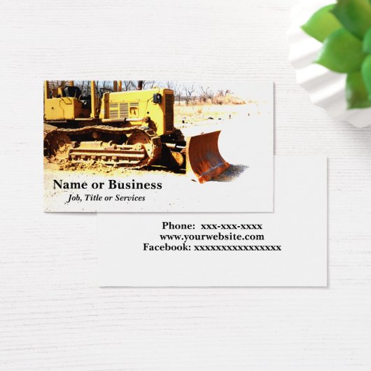 bulldozer business card (Desk)