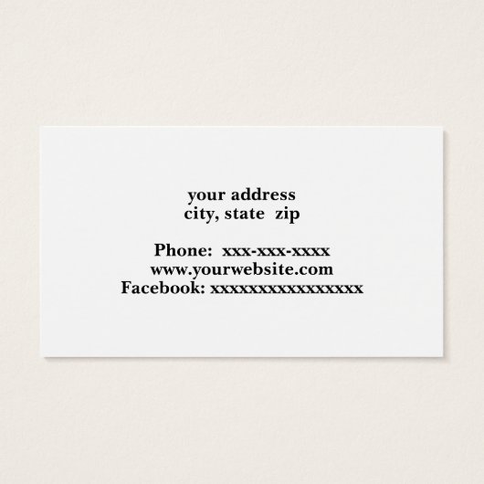 bulldozer business card (Back)